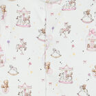 Baby Girls White & Pink Carousel Babygrow Set, 1, hi-res